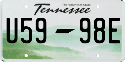 TN license plate U5998E