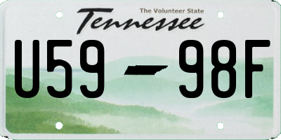 TN license plate U5998F