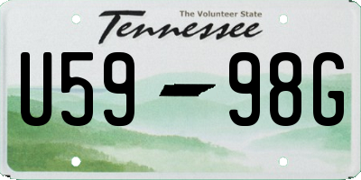 TN license plate U5998G