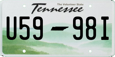 TN license plate U5998I