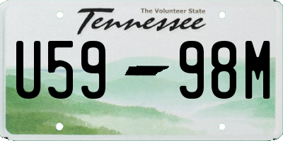 TN license plate U5998M