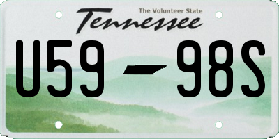 TN license plate U5998S