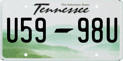 TN license plate U5998U