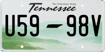 TN license plate U5998V