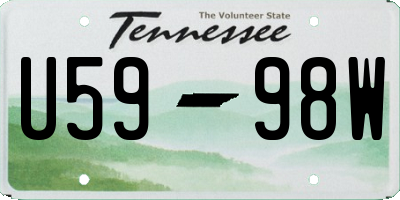 TN license plate U5998W