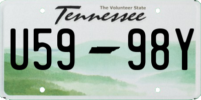 TN license plate U5998Y