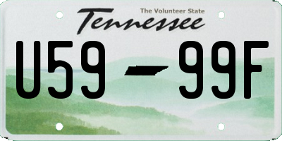 TN license plate U5999F