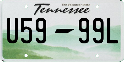 TN license plate U5999L