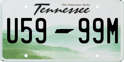 TN license plate U5999M