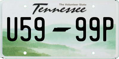 TN license plate U5999P