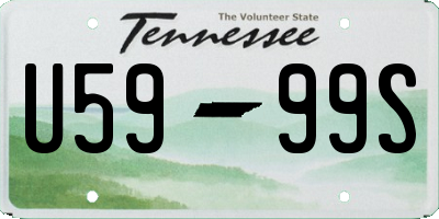 TN license plate U5999S
