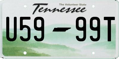 TN license plate U5999T