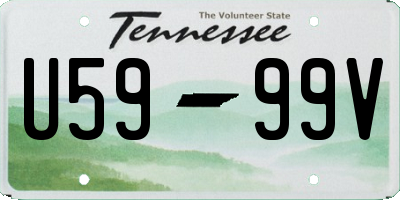 TN license plate U5999V