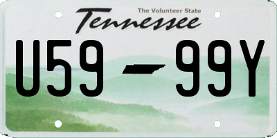 TN license plate U5999Y