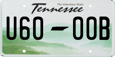 TN license plate U6000B