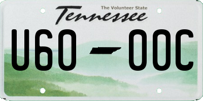 TN license plate U6000C