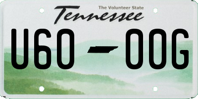 TN license plate U6000G