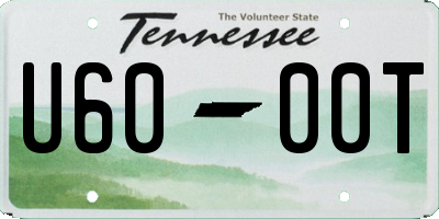 TN license plate U6000T
