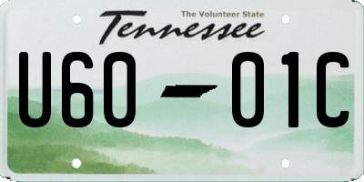 TN license plate U6001C