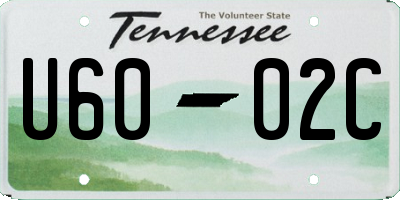TN license plate U6002C