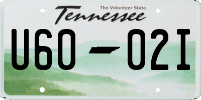 TN license plate U6002I