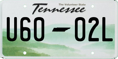 TN license plate U6002L