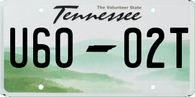 TN license plate U6002T