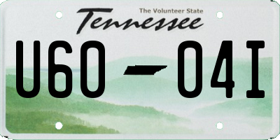 TN license plate U6004I