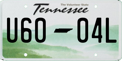 TN license plate U6004L