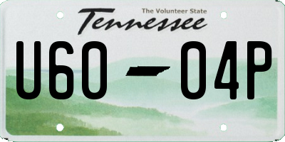 TN license plate U6004P