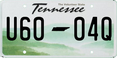 TN license plate U6004Q