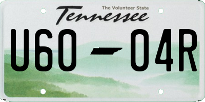TN license plate U6004R