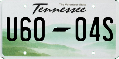 TN license plate U6004S