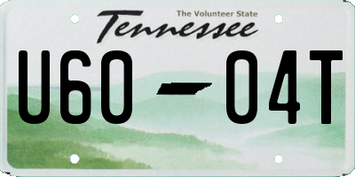 TN license plate U6004T