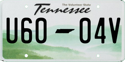TN license plate U6004V