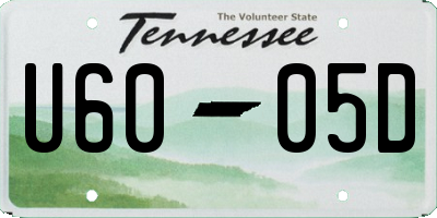 TN license plate U6005D