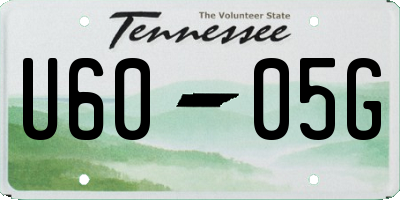 TN license plate U6005G