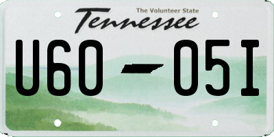 TN license plate U6005I