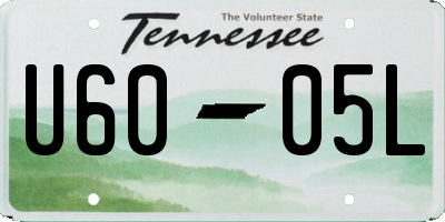 TN license plate U6005L