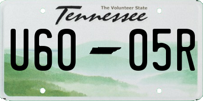 TN license plate U6005R