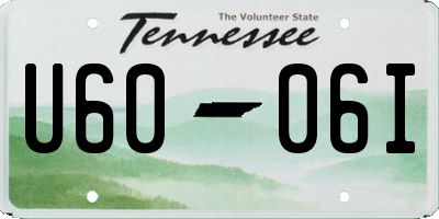 TN license plate U6006I