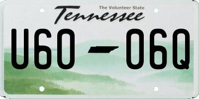 TN license plate U6006Q