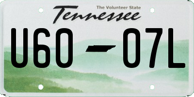 TN license plate U6007L