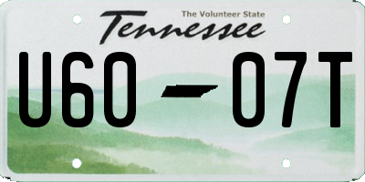 TN license plate U6007T