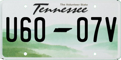 TN license plate U6007V
