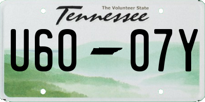 TN license plate U6007Y