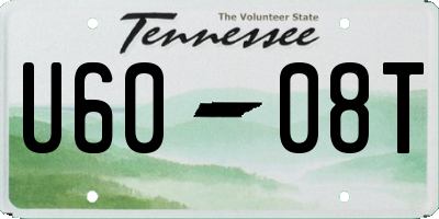 TN license plate U6008T