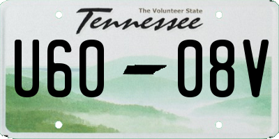 TN license plate U6008V