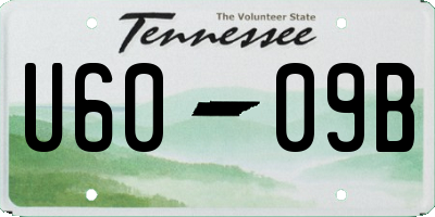 TN license plate U6009B