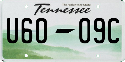 TN license plate U6009C